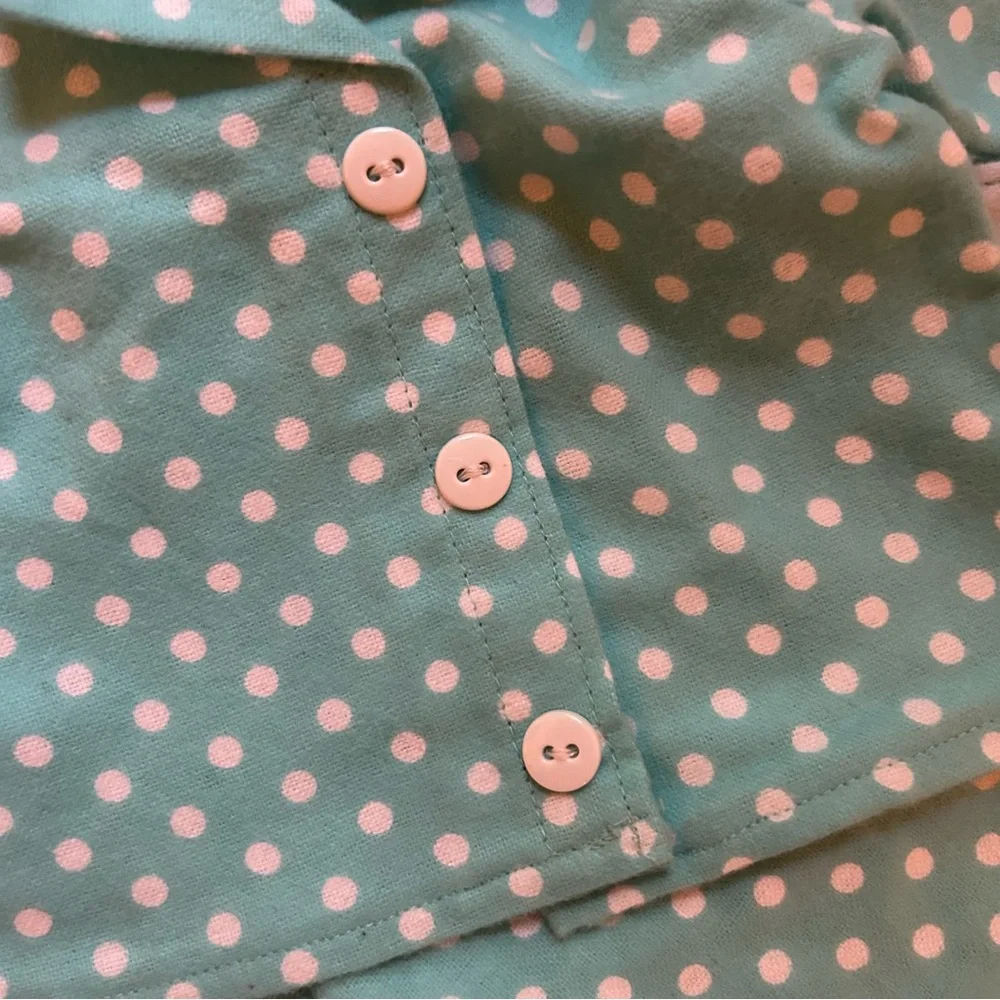 18” Doll- Handmade Polka Dot Pajama & Robe Set
